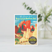 Carte postale de voyage vintage Bryce Canyon (Debout devant)