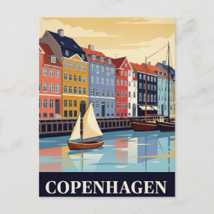 Carte postale de voyage vintage   COPENHAGUE