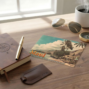 Carte postale de voyage vintage de l'île de Maui H