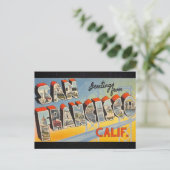 Carte postale de voyage vintage de San Francisco (Debout devant)