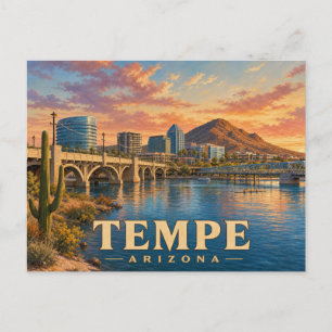 Carte postale de voyage vintage de Tempe Arizona