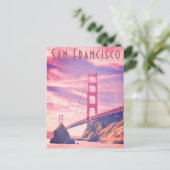 Carte postale de voyage vintage du pont Golden Gat (Debout devant)