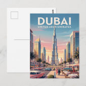 Carte postale de voyage vintage | Dubaï (Devant / Derrière)