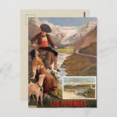 Carte postale de voyage vintage France (Devant / Derrière)