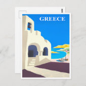 Carte postale de voyage vintage Grèce (Devant / Derrière)