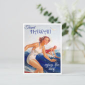 Carte postale de voyage vintage Hawaii (Debout devant)