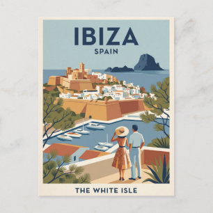 Carte postale de voyage vintage Ibiza Espagne