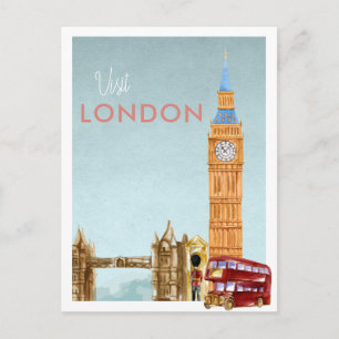 Carte postale de voyage vintage Londres