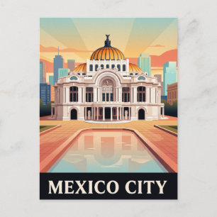 Carte postale de voyage vintage MEXICO CITY