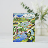 Carte postale de voyage vintage mignonne de Nouvel (Debout devant)