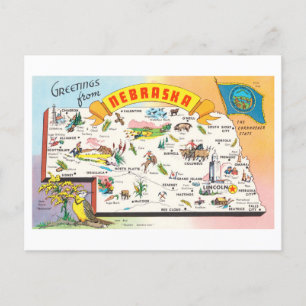 Carte postale de voyage Vintage Nebraska