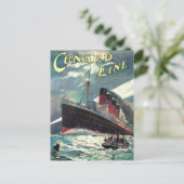 CARTE POSTALE DE VOYAGE vintage OCEAN LINER (Debout devant)