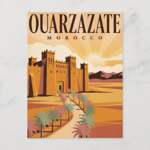 Carte postale de voyage vintage Ouarzazate Maroc