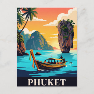 Carte postale de voyage vintage PHUKET