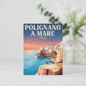 Carte postale de voyage vintage | Polignano a Mare (Debout devant)