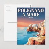 Carte postale de voyage vintage | Polignano a Mare (Devant / Derrière)