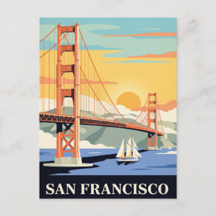 Carte postale de voyage vintage SAN FRANCISCO
