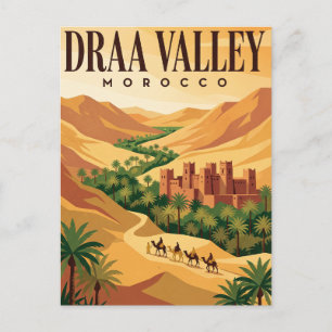 Carte postale de voyage vintage Vallée du Draa M