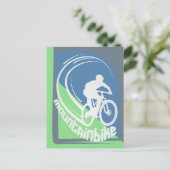 Carte postale de VTT de descente de montagne (Debout devant)
