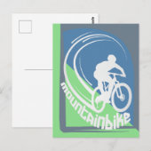 Carte postale de VTT de descente de montagne (Devant / Derrière)