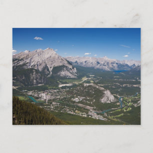Carte postale de vue aérienne de Banff