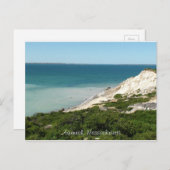 Carte postale de vue du phare à Aquinnah, Ma (Devant / Derrière)