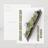 Carte postale de wagon de transport de déchets nuc (Devant / Derrière)
