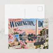 Carte postale de Washington, DC (Devant / Derrière)
