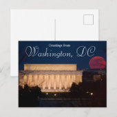 Carte postale de Washington DC (Devant / Derrière)