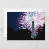 Carte postale de Washington DC avec des feux (Devant / Derrière)