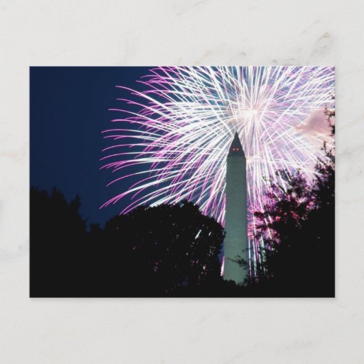 Carte postale de Washington DC avec des feux (Devant)