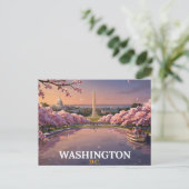 Carte postale de Washington DC | Souvenir de fleur (Debout devant)