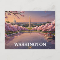 Carte postale de Washington DC | Souvenir de fleur