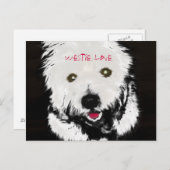 Carte postale de West Highland Terrier (Devant / Derrière)