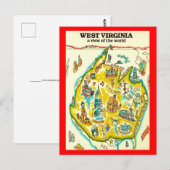 Carte postale de West Virginia World View (Devant / Derrière)