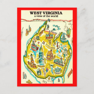 Carte postale de West Virginia World View