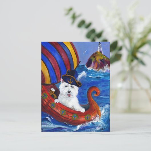 Carte postale de Westie (Debout devant)