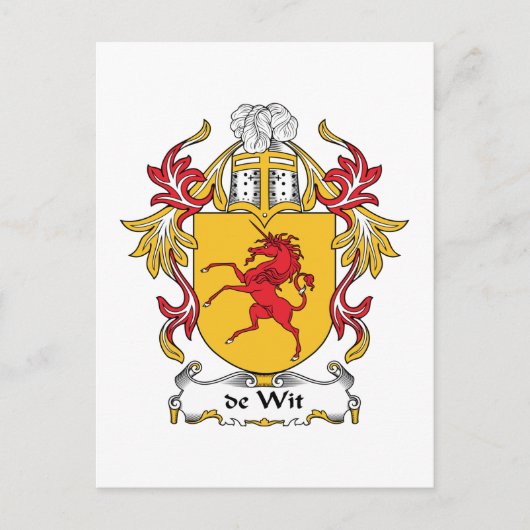 Carte Postale de Wit Family Crest (Devant)
