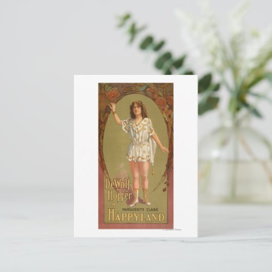Carte Postale De Wolf Hopper dans Happyland Theatre Poster (Debout devant)