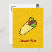 Carte postale de wrap sandwich tortilla (Devant / Derrière)