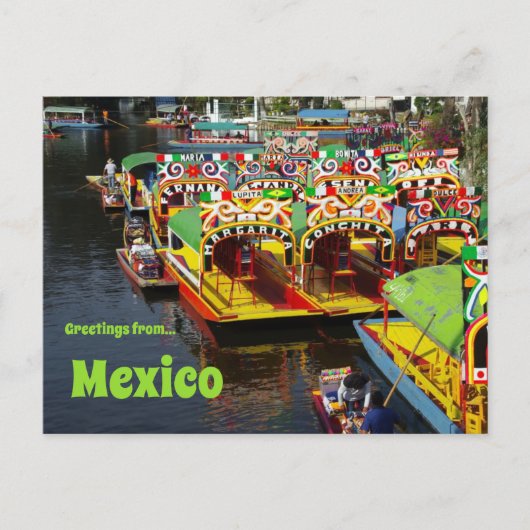 Carte postale de Xochimilco Mexique (Devant)
