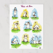 Carte postale de yoga amusant