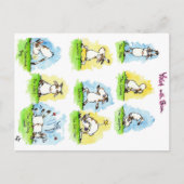 Carte postale de yoga amusant (Devant)