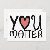 Carte postale de You Matter (Devant / Derrière)