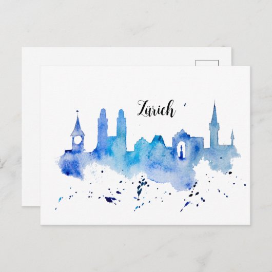 Carte postale de Zurich Skyline (Devant / Derrière)