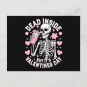 Carte Postale Dead Inside, mais c'est la Saint Valentin Funny Sk (Devant)