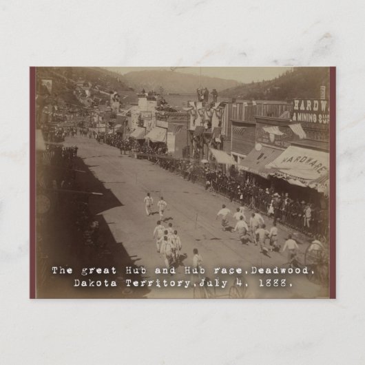 Carte Postale Deadwood Hub et Hub Race 1888 (Devant)