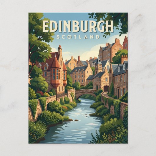 Carte Postale Dean Village Écosse (Devant)