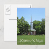 Carte postale Dearborn Michigan Chapelle (Devant / Derrière)