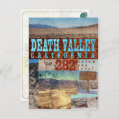 Carte Postale Death Valley, CA : 282' Sous Le Niveau De La Mer - (Devant / Derrière)